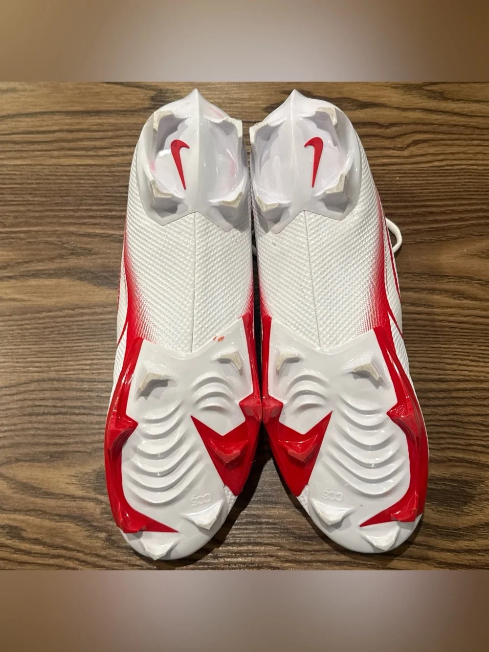 Size 13.5 Nike Vapor Edge Speed 360 White/Red Football Cleats CD0082-102 NEW